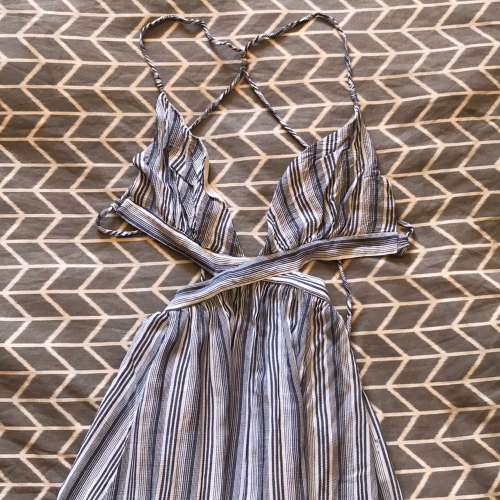Striped CutOut Maxi Dress